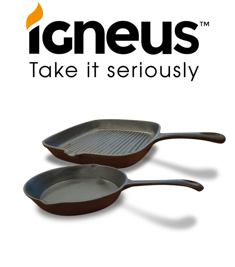 Igneus 2 part cast iron pan set