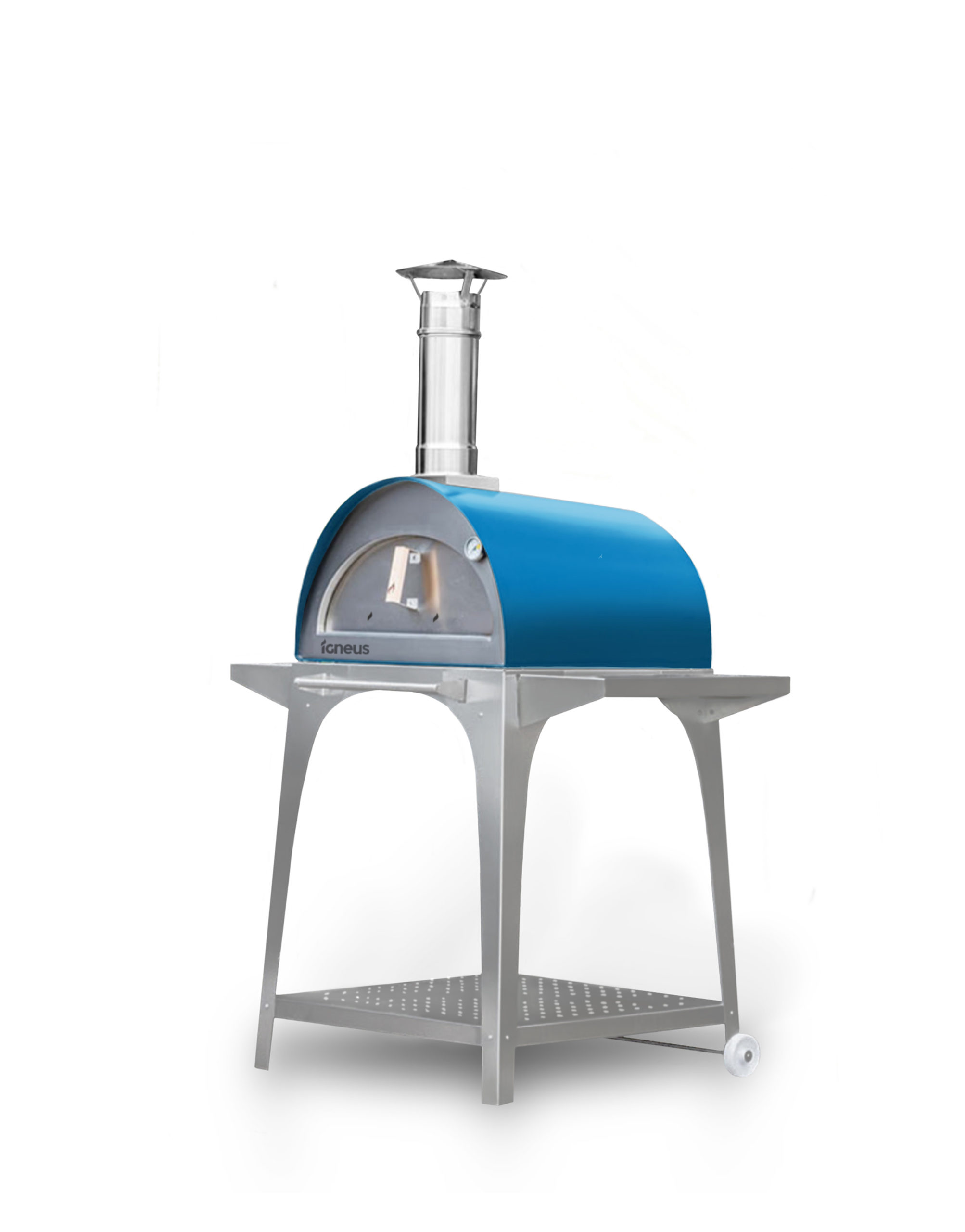 Blue - Igneus Bambino pizza oven with stand