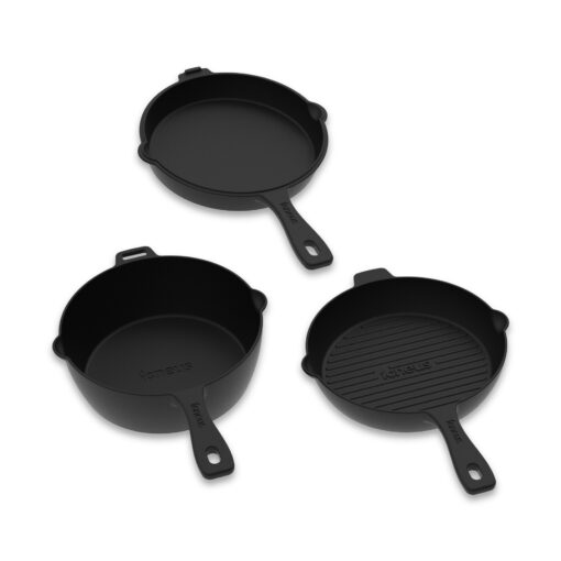 Igneus 3 Part Cast Iron Pan Set