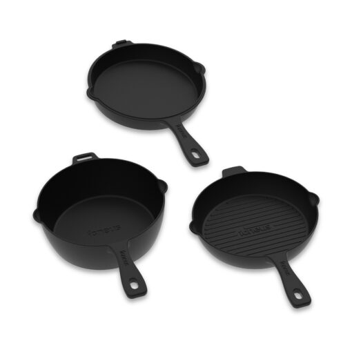 Igneus 3 Part Cast Iron Pan Set