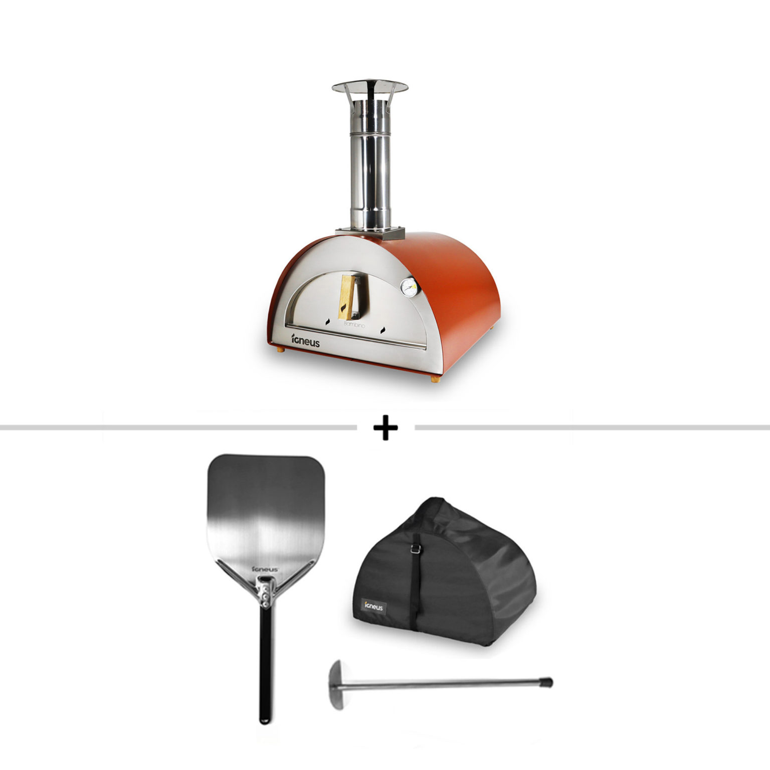 Igneus Bambino Starter Bundle Deal wood fired pizza oven