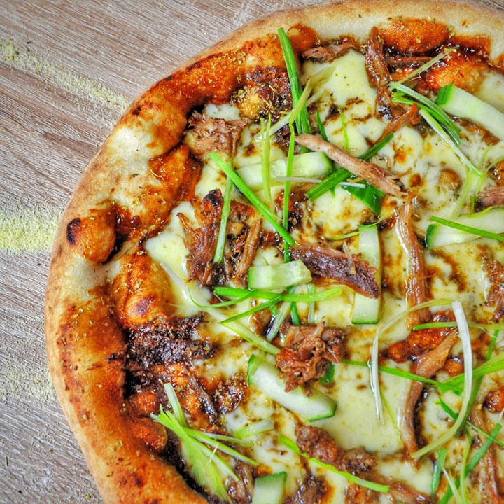 Hoisin Duck Pizza - Igneus wood fired pizza ovens uk