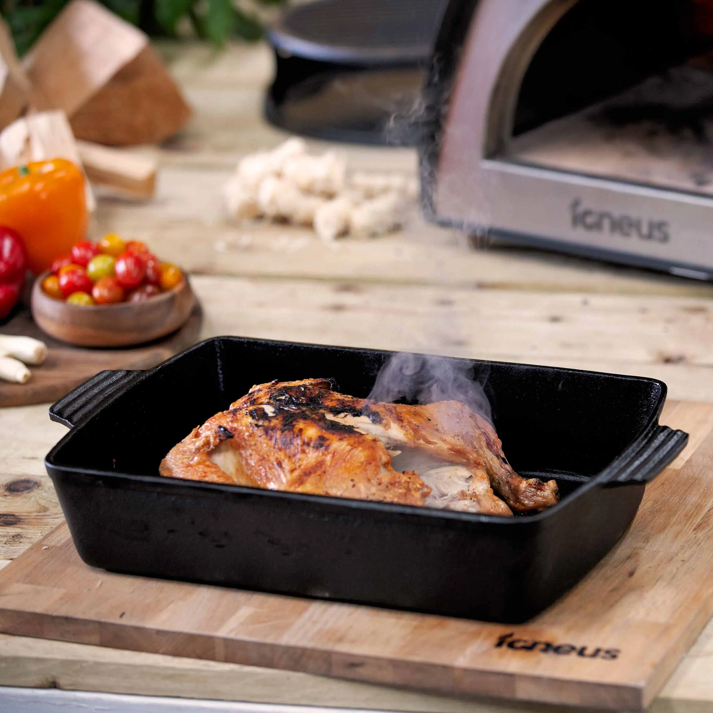 Igneus Cast Iron Roasting Pan - Igneus wood fired pizza ovens - pizza oven accessories