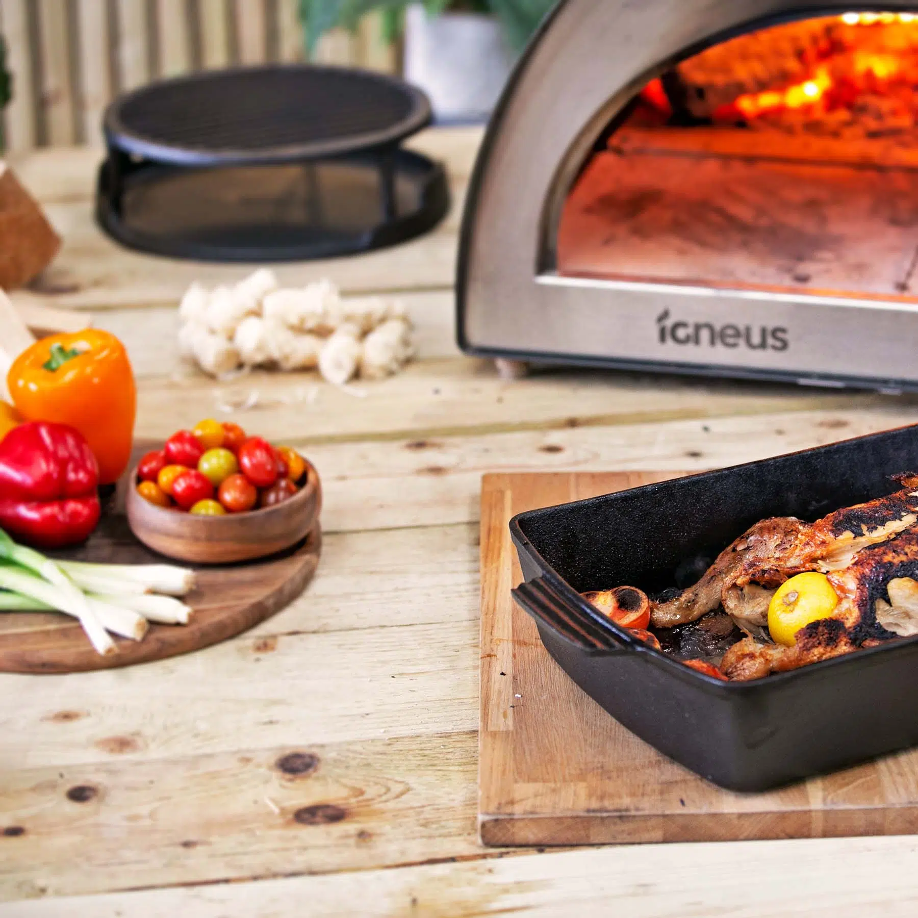 Igneus Cast Iron Roasting Pan - Igneus wood fired pizza ovens - pizza oven accessories