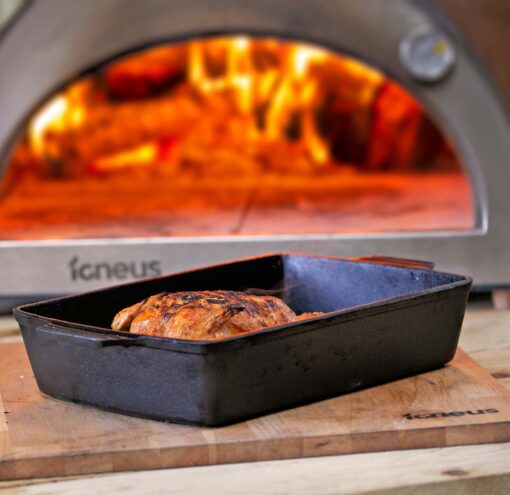 Igneus Cast Iron Roasting Pan - Igneus wood fired pizza ovens - pizza oven accessories