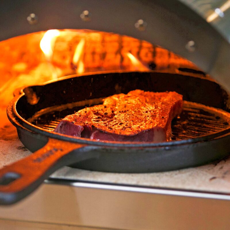 Igneus Minimo Portable Wood Fired Pizza Oven - steak
