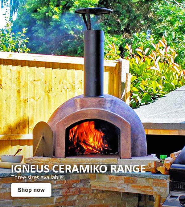Igneus Ceramiko Range wood fired pizza ovens