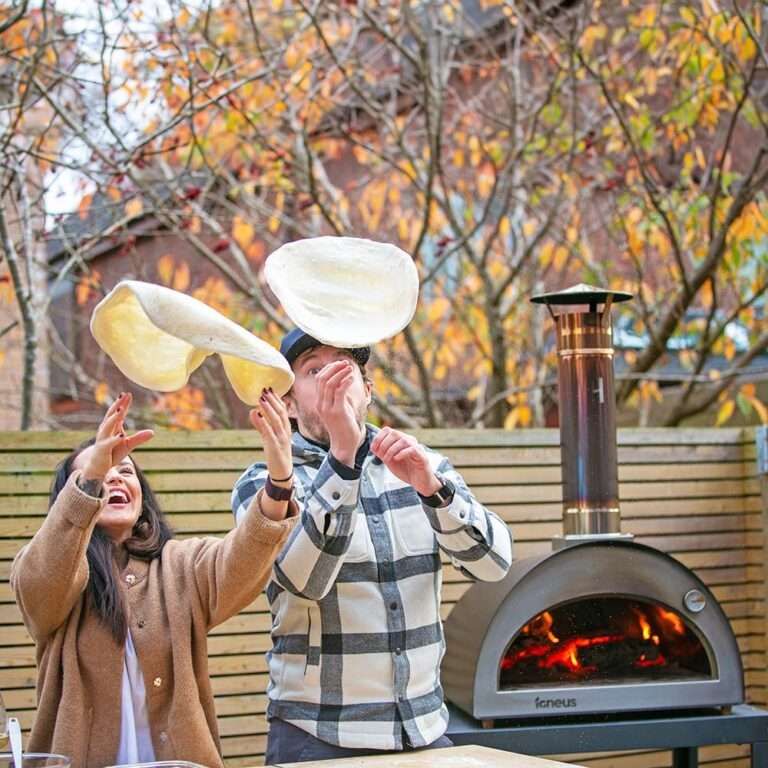 Igneus Classico wood fired pizza oven - home pizza oven - flip pizza dough